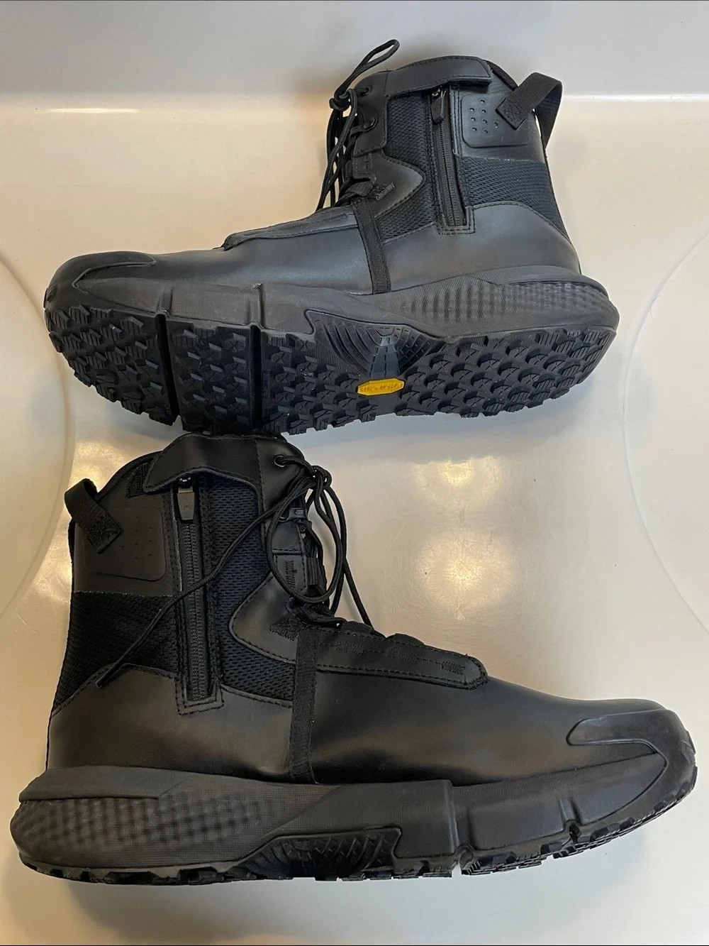 Under Armour Men's Charged Valsetz Zip Waterproof Tactical Black Boots